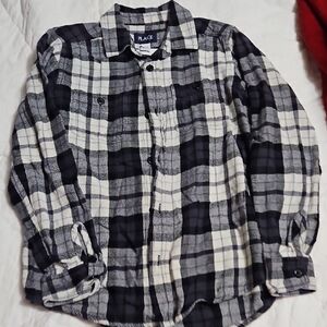 Place Boys Casual Black and White Checkered Shirt